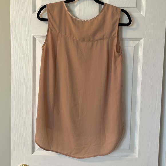 NWPT Pink Martini blush sateen tank top Sz S - Picture 4 of 4